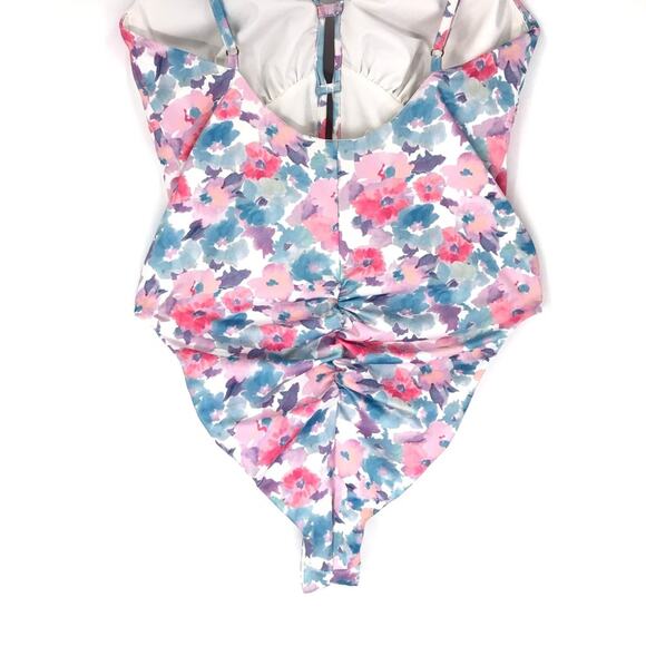 LOVESHACKFANCY Tibbie One-Piece Swimsuit Watercolor Floral Pastel S - Picture 11 of 12